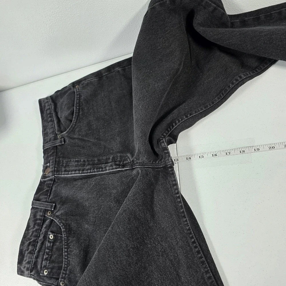 Levis 555 Relaxed Fit Straight Leg Jeans Mens 38x34 Black Denim Made in USA 90s